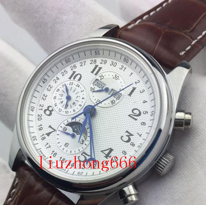 1pcs retail luxury Mens Automatic Mechanical moon phase Watch 40mm Dual Time Zone Through-bottom Stainless Steel Casual Fashion Business Menes Watches, 50m waterproof
1pcs retail luxury Mens Automatic Mechanical moon phase Watch 40mm Dual Time Zone Through-bottom Stainless Steel Casual Fashion Business Menes Watches, 50m waterproof