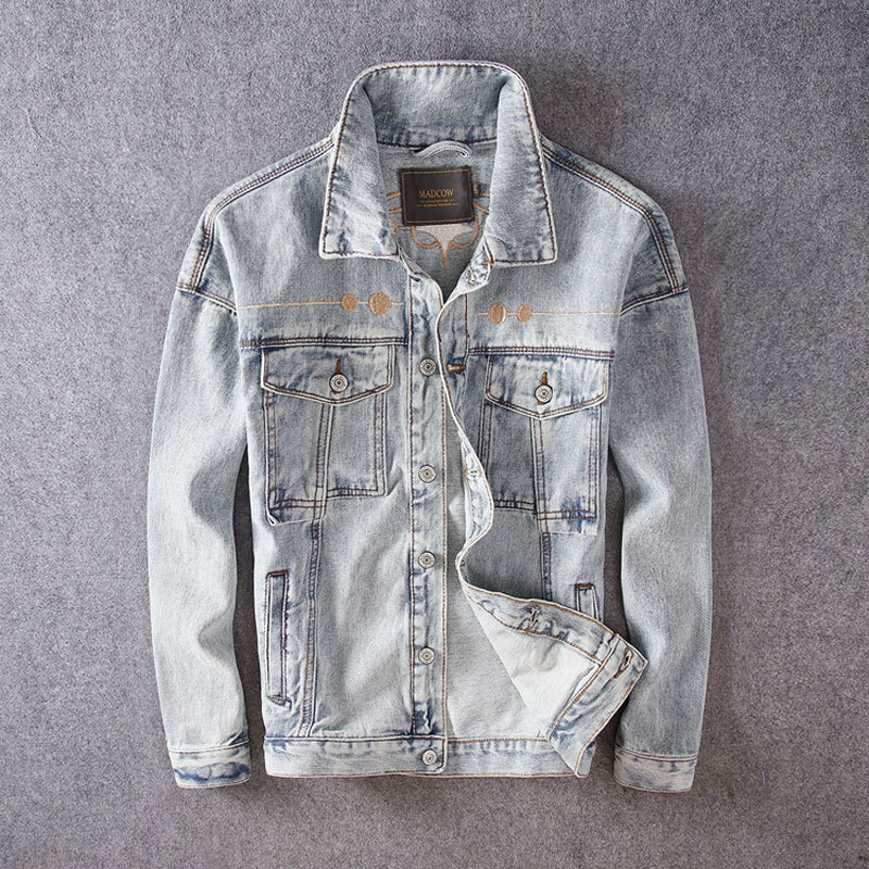 2021 New Moda Streetwear Homens Jaquetas Retro Azul Claro Fino Ajuste Bordado Designer Denim Estilo Coreano Hip Hop Jaqueta Hombre Do4f, Retro light blue
2021 New Moda Streetwear Homens Jaquetas Retro Azul Claro Fino Ajuste Bordado Designer Denim Estilo Coreano Hip Hop Jaqueta Hombre Do4f, Retro light blue