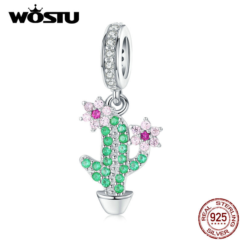 WOSTU New Fashion 925 Sterling Silver Cactus & Flower Beads Green Zircon Fit Original Bracelet Pendant Charms DIY Jewelry CTC121 Q0531
WOSTU New Fashion 925 Sterling Silver Cactus & Flower Beads Green Zircon Fit Original Bracelet Pendant Charms DIY Jewelry CTC121 Q0531