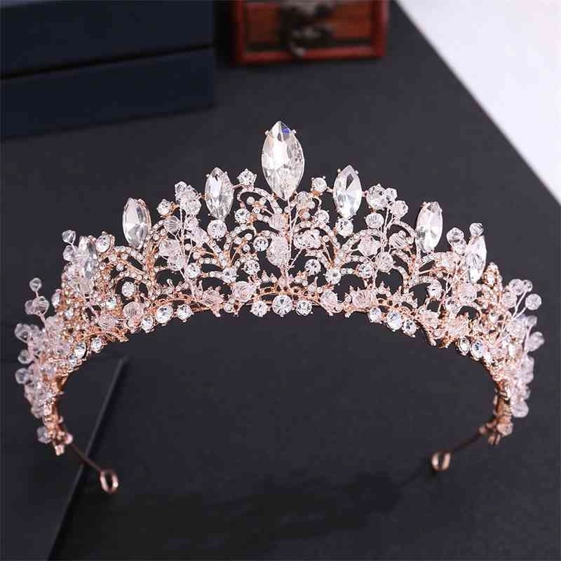 Gold KMVEXO Handmade Rose Crystal Bead Bridal Tiara Crown Rhinestone Pageant Prom Diadem Bride Headband Wedding Hair Accessories
Gold KMVEXO Handmade Rose Crystal Bead Bridal Tiara Crown Rhinestone Pageant Prom Diadem Bride Headband Wedding Hair Accessories
