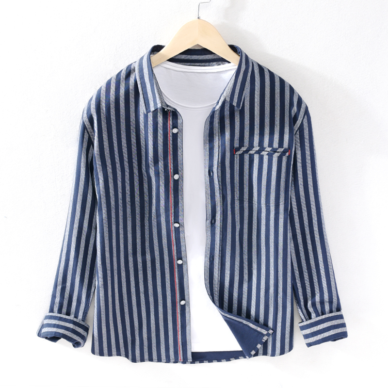 2021 New 100% Oxford Algodo Manga Longa Da Marca Masculina Casual Camisas Para Homem Confortvel Camisa Na Moda Dos Homens Listra Amxq, Navy blue 
2021 New 100% Oxford Algodo Manga Longa Da Marca Masculina Casual Camisas Para Homem Confortvel Camisa Na Moda Dos Homens Listra Amxq, Navy blue