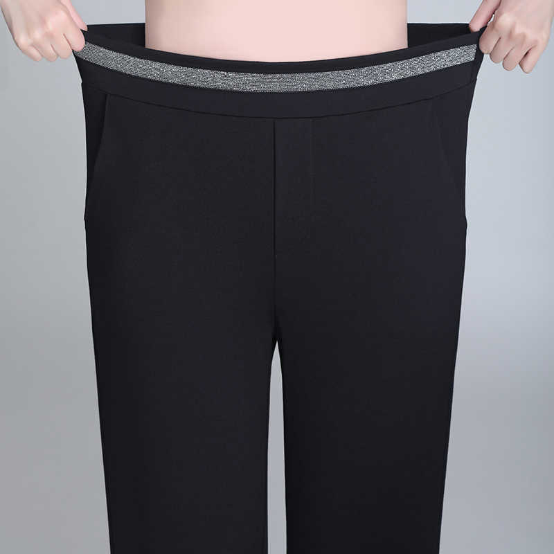 high Elastic Waist harem female pants Elegant Women Bottoms spring workwear Office Ladies Skinny womens Trousers Plus size 210608