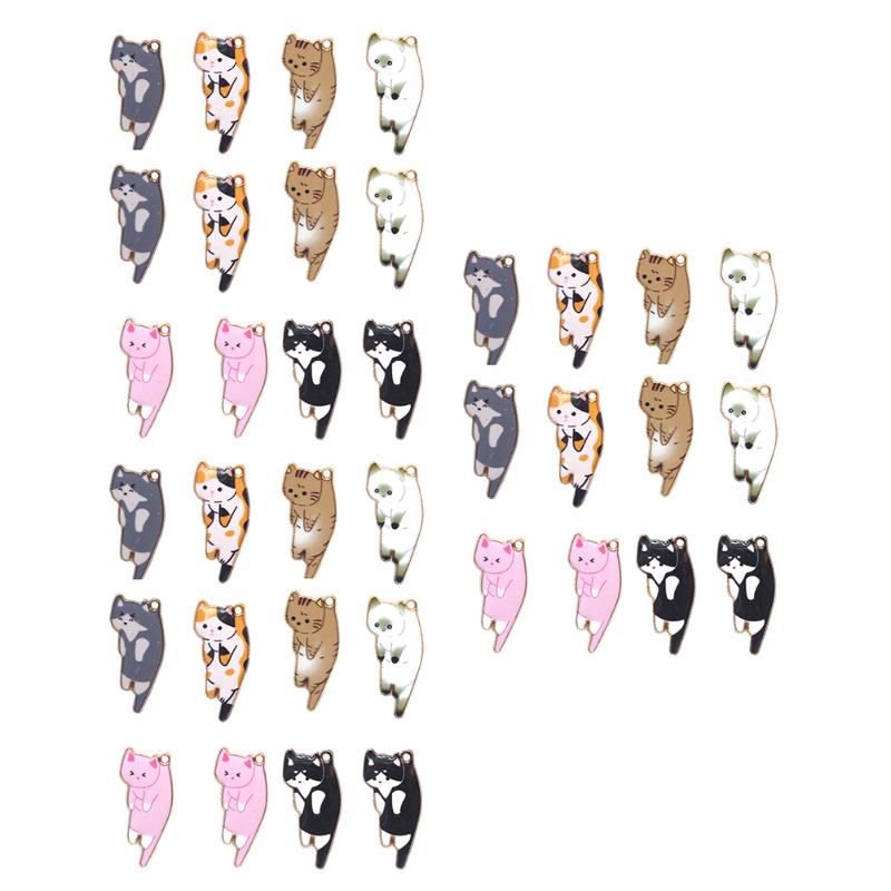 Charms 60pcs Cartoon Cat Charm Pendant Adorable DIY Jewelry Pendants Mixed Style, Bronze;silver
Charms 60pcs Cartoon Cat Charm Pendant Adorable DIY Jewelry Pendants Mixed Style, Bronze;silver