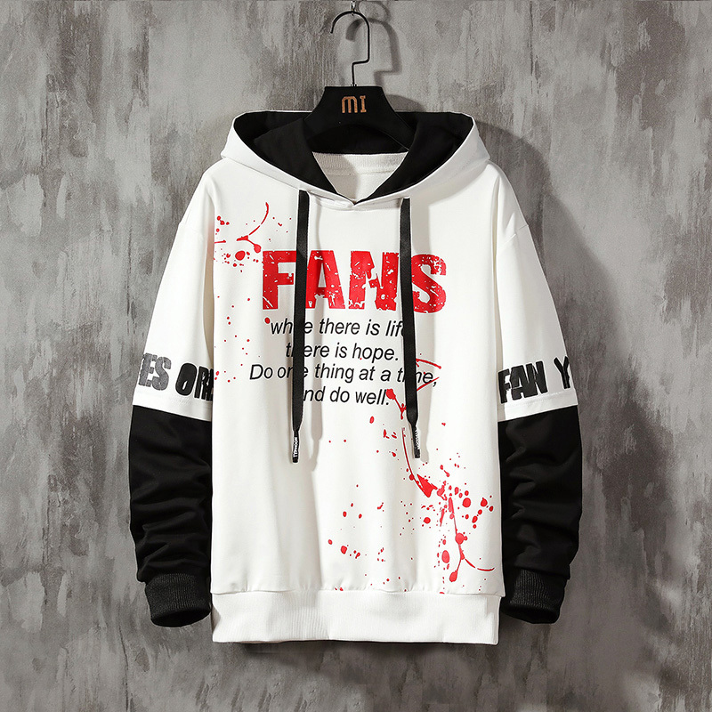 SingleRoad Oversized Mens Hoodies Men Black Graphic Patchwork Sweatshirt Hip Hop Japanese Streetwear Harajuku Hoodie Men 201127