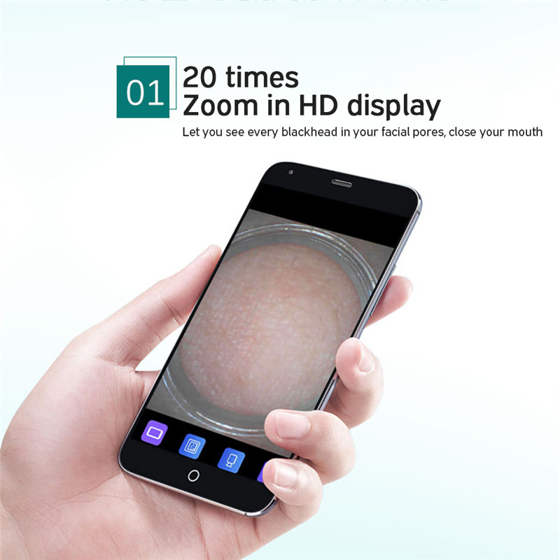 USB Rechargeable Visual Blackhead Remover Pore Cleaner WIFI Microscope Camera Vacuum Suction Deep Nose Cleasning Pimple Removal Limpiadora De Poros