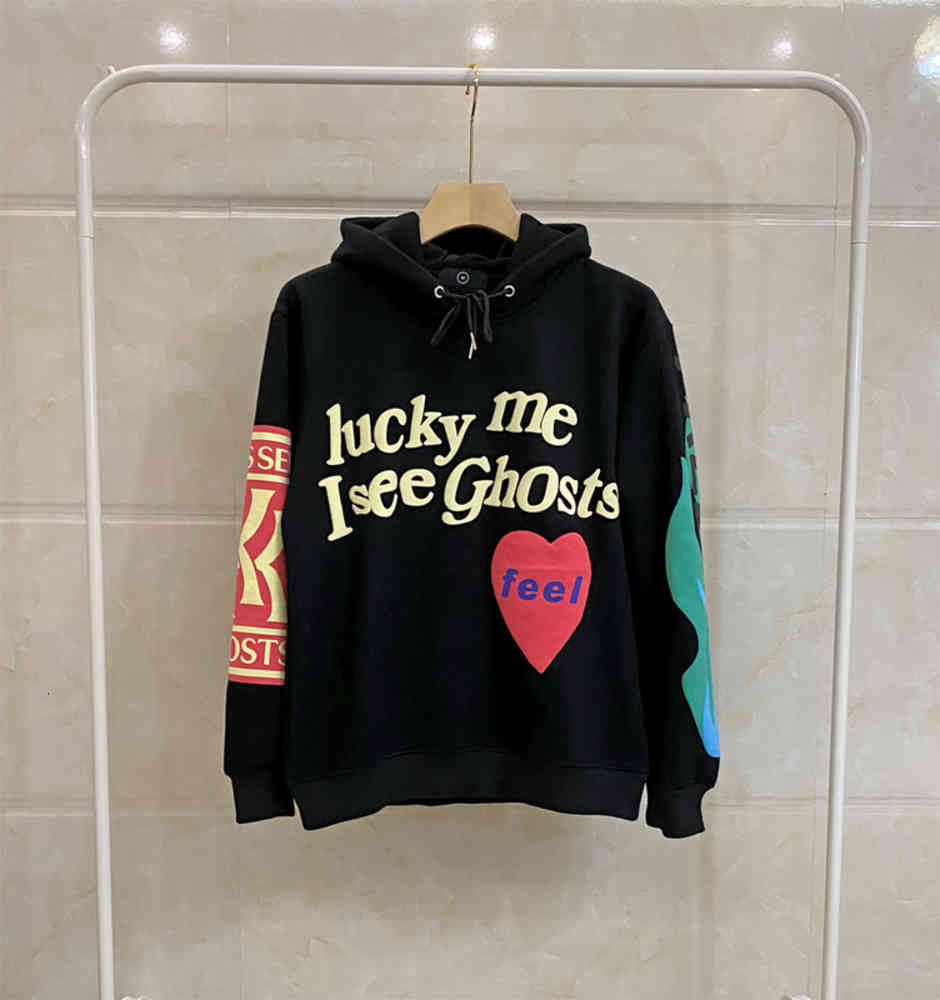 Mens Designer Hoodie Lucky Me I See Ghost High Fashion Sweatshirt Long Sleeve Hip Hop Street Style Pullover, Black
Mens Designer Hoodie Lucky Me I See Ghost High Fashion Sweatshirt Long Sleeve Hip Hop Street Style Pullover, Black