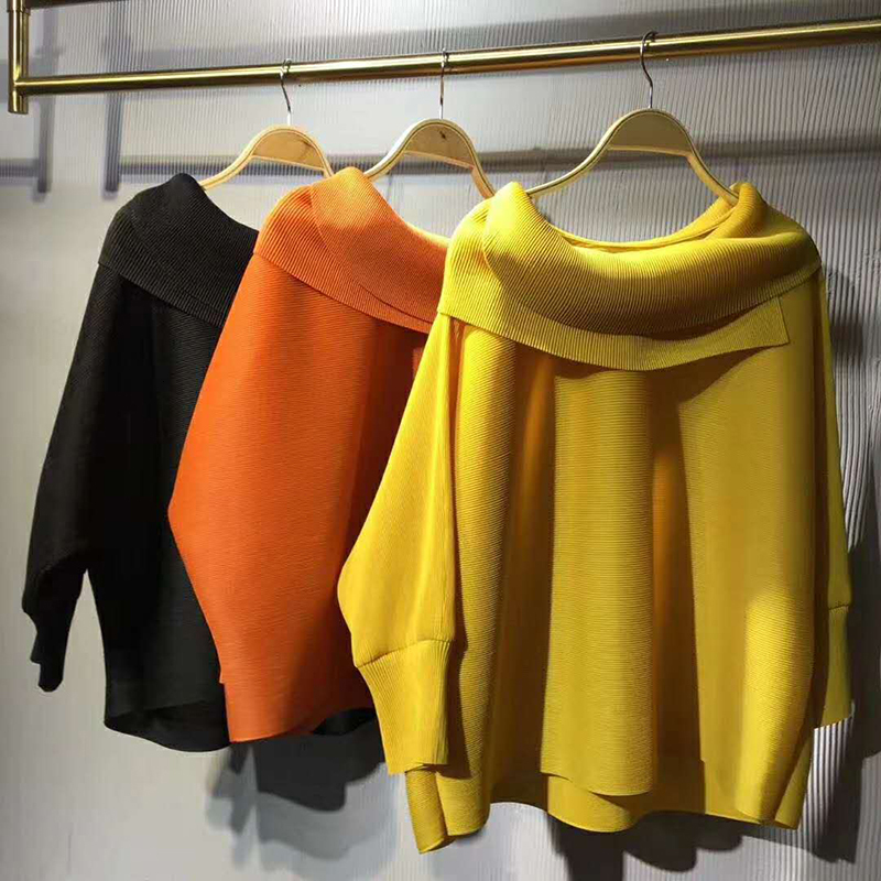 2021 New Pleated Lapel Bat Long Sleeve Top Fall Women Winter Bottoming Shirt Loose Women's Sweater Trend Plus Size T-shirt Ey8m, Black
2021 New Pleated Lapel Bat Long Sleeve Top Fall Women Winter Bottoming Shirt Loose Women's Sweater Trend Plus Size T-shirt Ey8m, Black