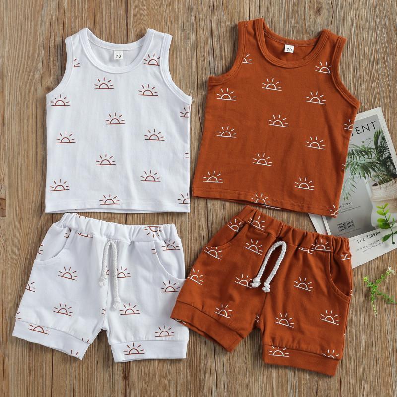 Clothing Sets Summer Born Baby 2-piece Outfit Set Fashion Casual Sun Print Tank Top+Shorts For Kids Boys Girls, White
Clothing Sets Summer Born Baby 2-piece Outfit Set Fashion Casual Sun Print Tank Top+Shorts For Kids Boys Girls, White
