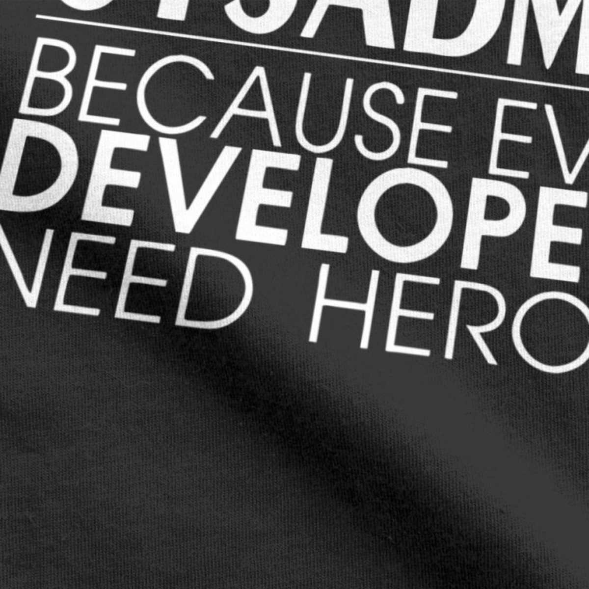 Men Tshirts Sysadmin Developers Heroes Cotton Tees Linux Unix Debian Ubuntu Administrator Tops T Shirt Streetwear 210629