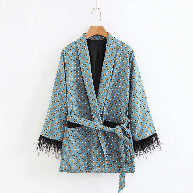 ladies printed blazer Casual long-sleeved tassel decorated lace-up small suit feminine jacket Elegant coat 210527
ladies printed blazer Casual long-sleeved tassel decorated lace-up small suit feminine jacket Elegant coat 210527