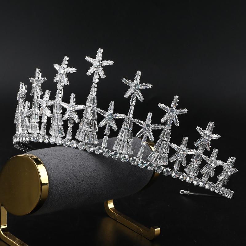 Hair Clips & Barrettes MYFEIVO Luxury Zircon Stars Bridal Crown Princess Tiaras Headdress Simple Style Wedding Accessories HQ0833, Golden;silver
Hair Clips & Barrettes MYFEIVO Luxury Zircon Stars Bridal Crown Princess Tiaras Headdress Simple Style Wedding Accessories HQ0833, Golden;silver