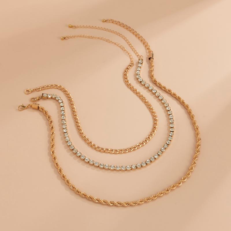 Chokers Hiphop Layered Twisted Chains Rhinestone Necklace For Women Punk Short Choker Necklaces Set 2021 Fashion Jewelry Neck Collar
Chokers Hiphop Layered Twisted Chains Rhinestone Necklace For Women Punk Short Choker Necklaces Set 2021 Fashion Jewelry Neck Collar