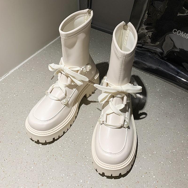 Boots Women Lace Up Ankle Zip Leather Ladies Platform Shoes Thick Bottom Female Footwear Ytmtloy Round Toe Botines De Mujer, Beige
Boots Women Lace Up Ankle Zip Leather Ladies Platform Shoes Thick Bottom Female Footwear Ytmtloy Round Toe Botines De Mujer, Beige