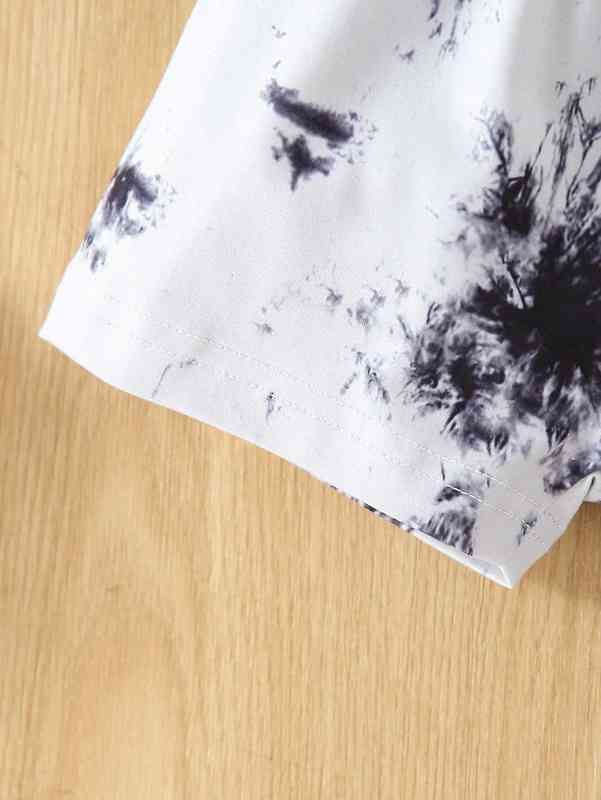 Baby Tie Dye Tee & Knot Front Shorts SHE