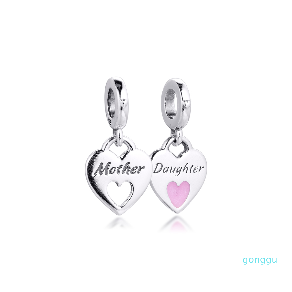 luxury- Bracelets Mother Daughter Heart Charms Silver 925 Original Beads for Jewelry Making Sterling DIY Women Q0225
luxury- Bracelets Mother Daughter Heart Charms Silver 925 Original Beads for Jewelry Making Sterling DIY Women Q0225