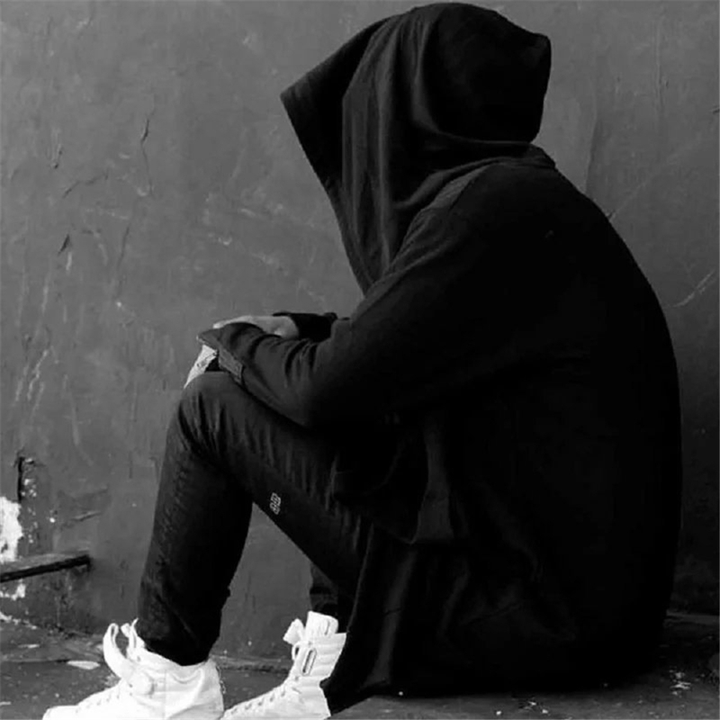 Helisopus Men Hooded Sweatshirts With Black Gown Hip Hop Hoodies Long Sleeve Gothic Cloak Outwear Jacket Plus size Streetwear 201020