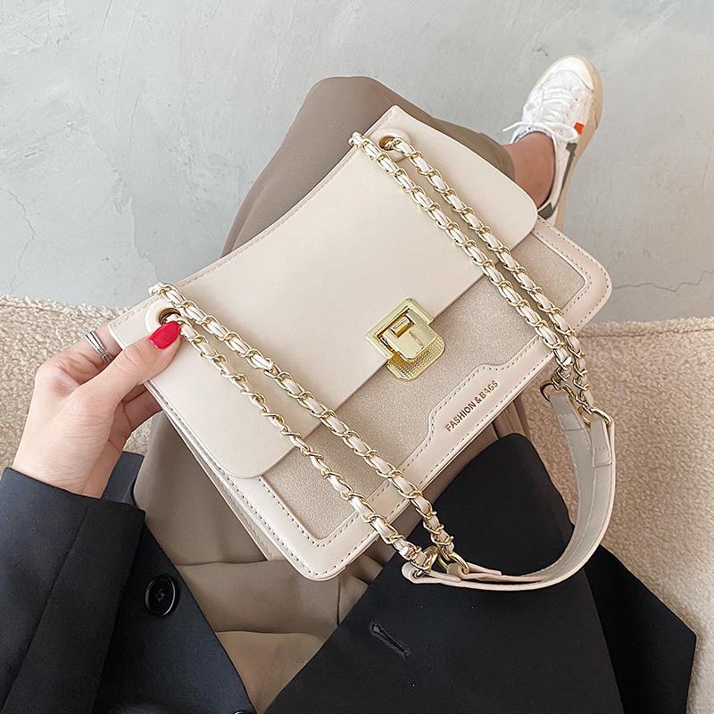 Elegant Female Flap Crossbody bag 2021 New High-quality Matte PU Leather Women's Designer Handbag Chain Shoulder Messenger Bag, Beige
Elegant Female Flap Crossbody bag 2021 New High-quality Matte PU Leather Women's Designer Handbag Chain Shoulder Messenger Bag, Beige