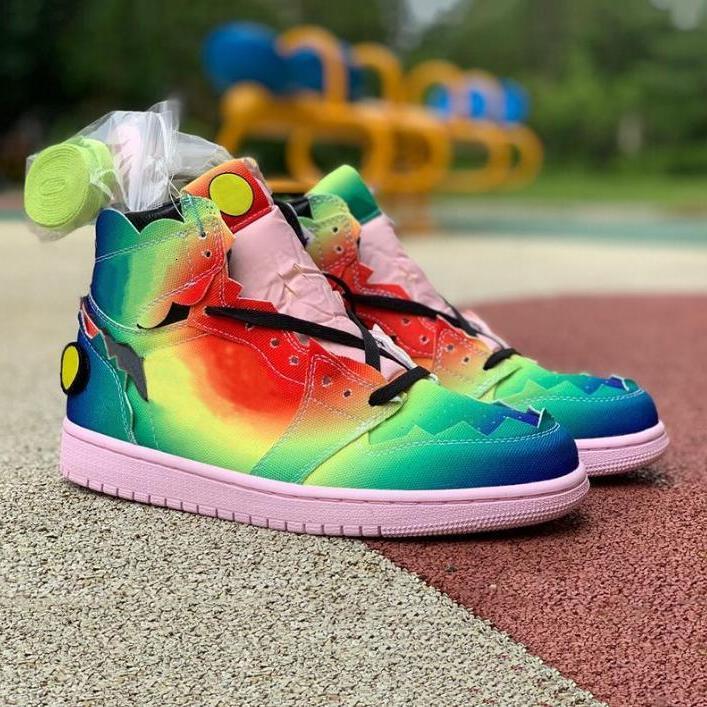 2021 J Balvin 1s high og women JBalvin basketball shoes jumpman 1 Black Foam Multi-Color Rainbow men trainers sports sneakers with box, Shipping (do not order)
2021 J Balvin 1s high og women JBalvin basketball shoes jumpman 1 Black Foam Multi-Color Rainbow men trainers sports sneakers with box, Shipping (do not order)