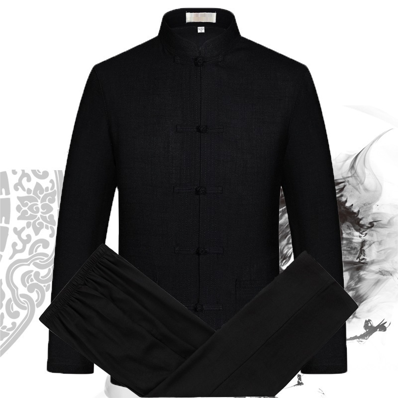 Adult Black Blue White Cotton Linen Tai Chi Uniform Martial Arts Suit Kung Fu Wushu Clothes Taiji Clothing Jacket+pants Sets