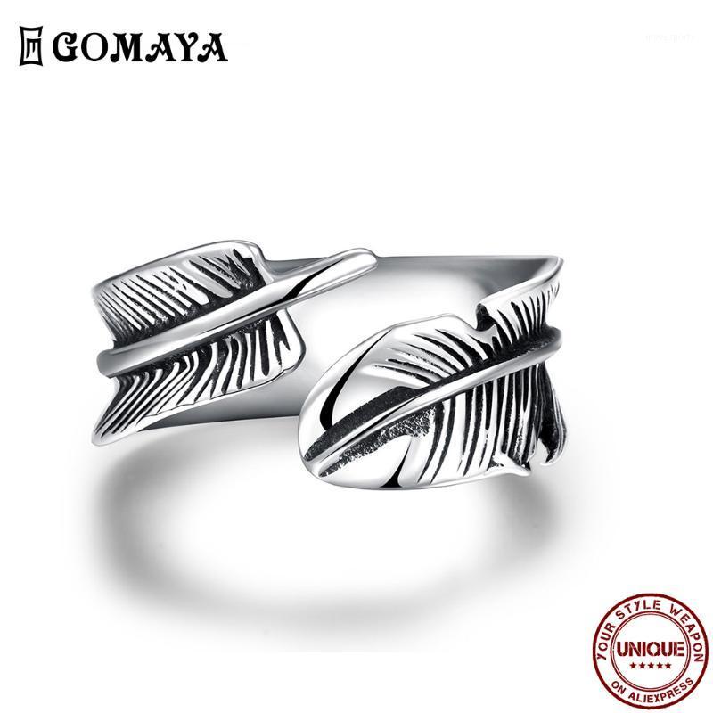 Cluster Rings GOMAYA Unisex Punk Simple Feather Vintage 316L Stainless Steel Personality Anniversary Ring Fashion Jewelry Arrival1
Cluster Rings GOMAYA Unisex Punk Simple Feather Vintage 316L Stainless Steel Personality Anniversary Ring Fashion Jewelry Arrival1