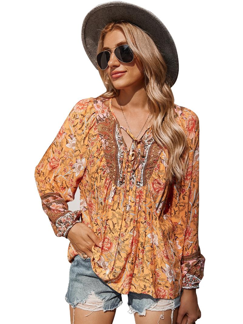 Women' Blouses & Shirts Women Causal Baisc Summer Floral Print Louse Top Shirt Thin Long Sleeves ~XL, Orange
Women' Blouses & Shirts Women Causal Baisc Summer Floral Print Louse Top Shirt Thin Long Sleeves ~XL, Orange