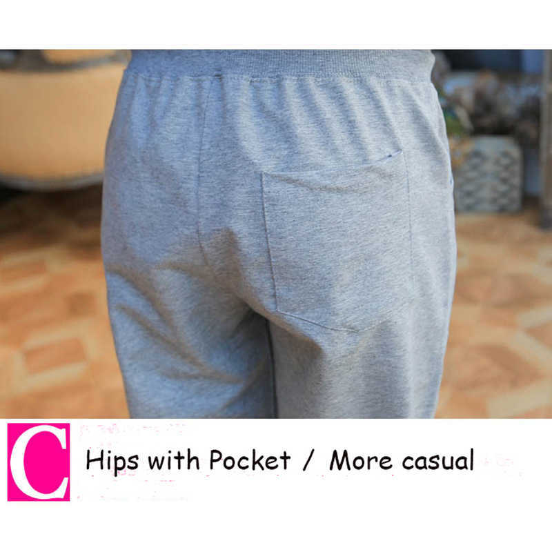 Women's Cotton Summer Pants Casual Loose Harem for Knee Length Breeches s Female Sweatpants 211115