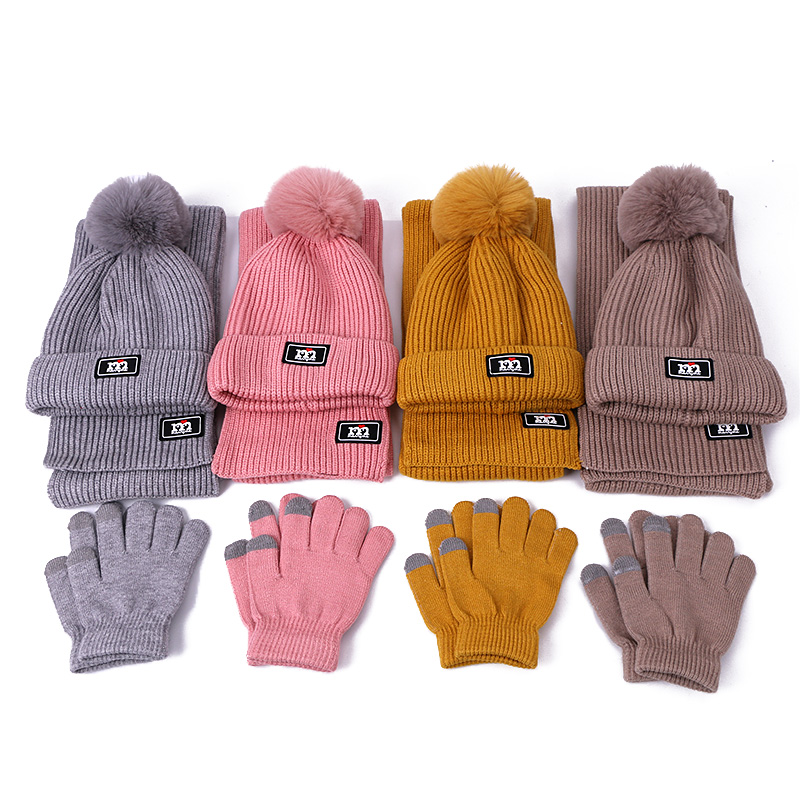 Three-piece Scarf Hat Set Baby Girls Children PomPon Beanies Knitted Skullies Hats Kids Winter Warm Wool Crochet Caps Unisexg
Three-piece Scarf Hat Set Baby Girls Children PomPon Beanies Knitted Skullies Hats Kids Winter Warm Wool Crochet Caps Unisexg