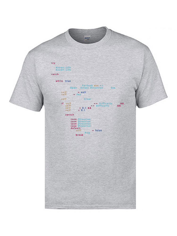 Colored Code Programming JS Men T Shirts Senior IT Engineer SCJP Programmer 100% Cotton Tee Shirts Keyboardman Workday 210225
