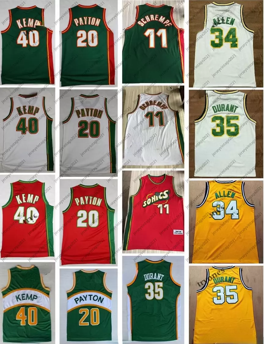 100% Stitched 20 The Glove Gary Payton Kevin Durant 40 Reign Man Shawn Kemp 11 Detlef Schrempf Ray Allen Red Green Basketball Jersey Size S-2XL, Black
100% Stitched 20 The Glove Gary Payton Kevin Durant 40 Reign Man Shawn Kemp 11 Detlef Schrempf Ray Allen Red Green Basketball Jersey Size S-2XL, Black