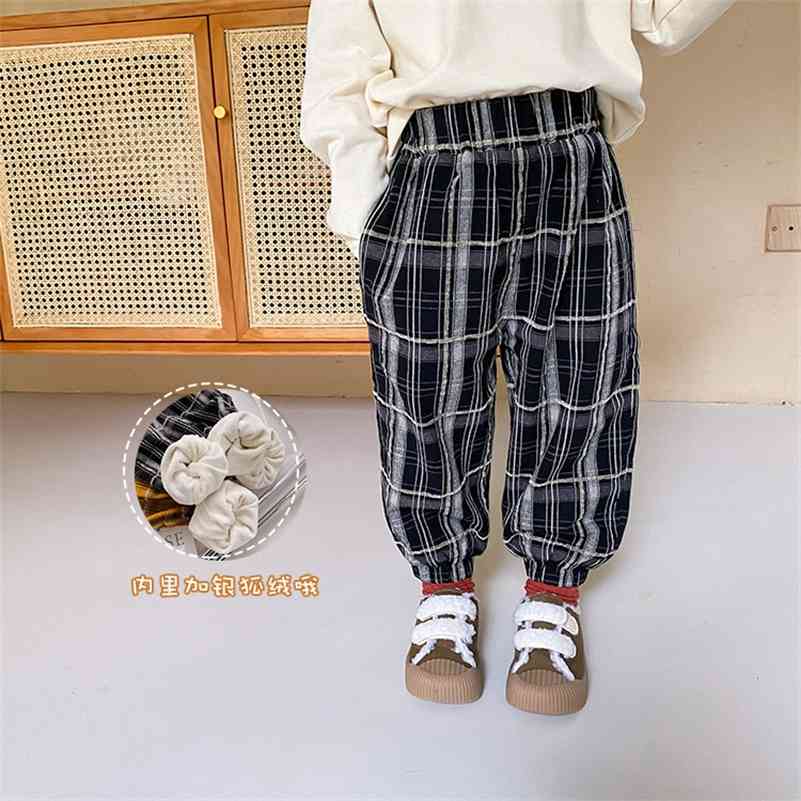 Winter kids fashion plush inside warm plaid ankle-tied pants Boys and girls thick 2 colors trousers 210708, Yellow
Winter kids fashion plush inside warm plaid ankle-tied pants Boys and girls thick 2 colors trousers 210708, Yellow
