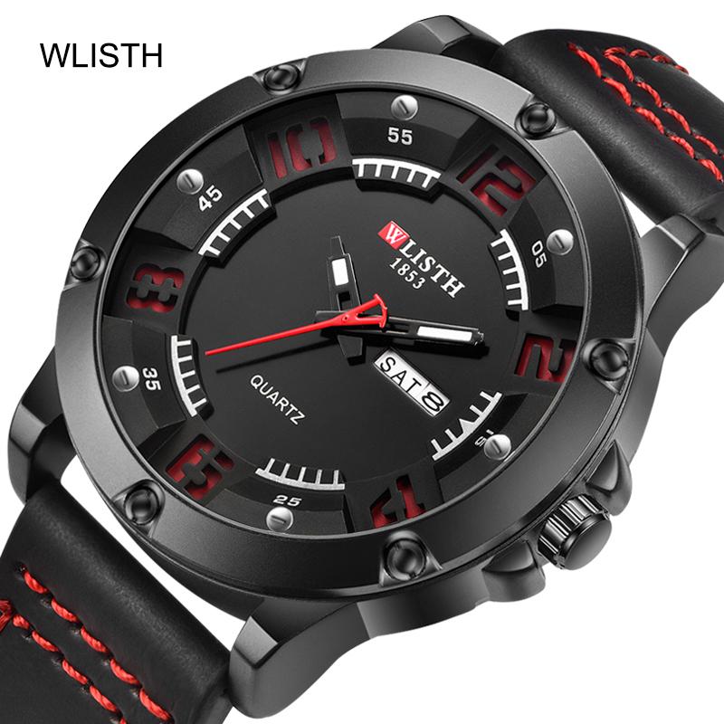 Wristwatches Men's Watch 48mm Large Dial Luminous Display Dual Calendar Waterproof Quartz Top Brand Sports Military Belt, Red
Wristwatches Men's Watch 48mm Large Dial Luminous Display Dual Calendar Waterproof Quartz Top Brand Sports Military Belt, Red