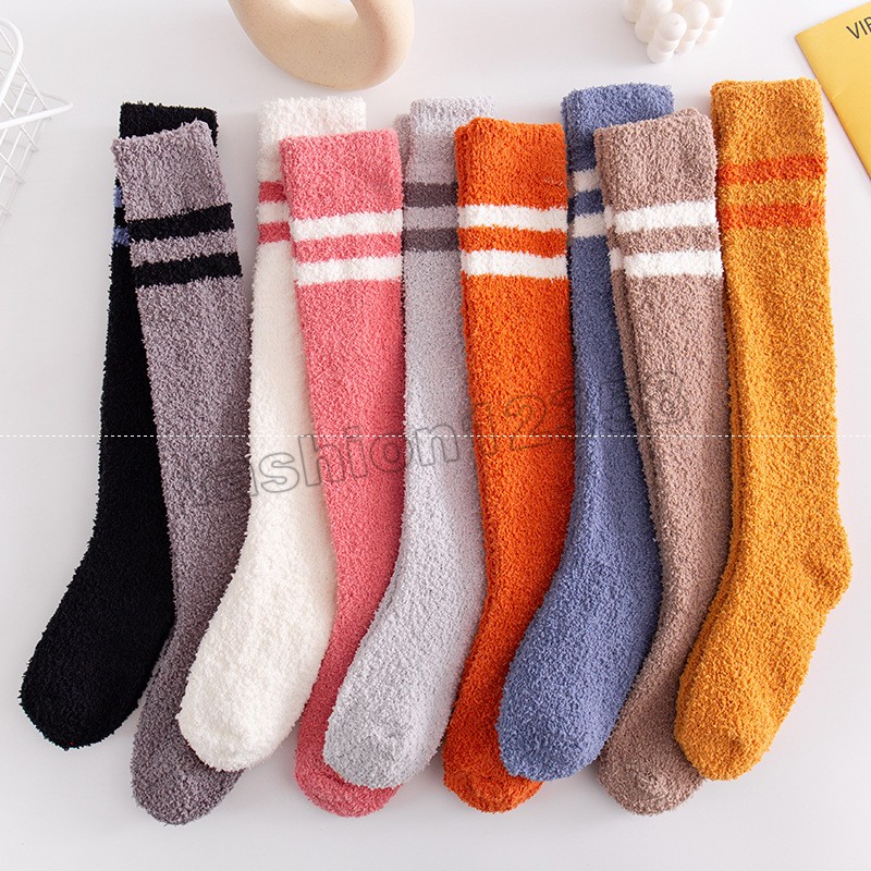 Warm Soft Coral Fleece Long Tube Socks Girls Women Striped Comfortable Knee High Socks Autumn Winter Stockings Christmas Gifts
Warm Soft Coral Fleece Long Tube Socks Girls Women Striped Comfortable Knee High Socks Autumn Winter Stockings Christmas Gifts