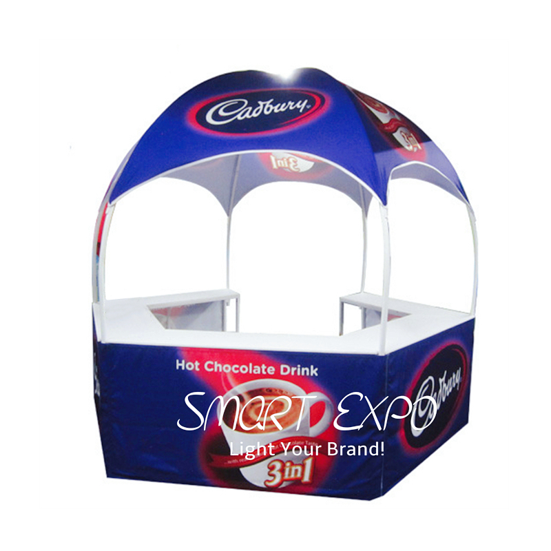 Outdoor Multi-functional Trade Show Advertising Display Dome Kiosk with Custom Full Color Printing Graphics