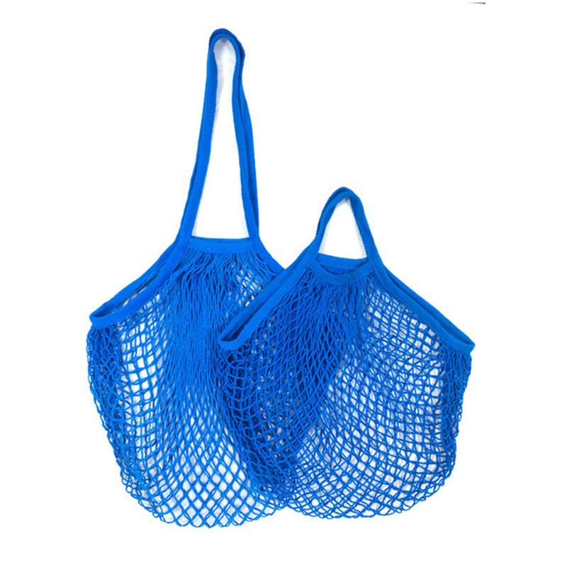 Washable Mesh Bags Reusable Cotton Grocery Net String Shopping Bag Eco Market Tote for Fruit Vegetable Portable Short and Long Handles 0719 Hles