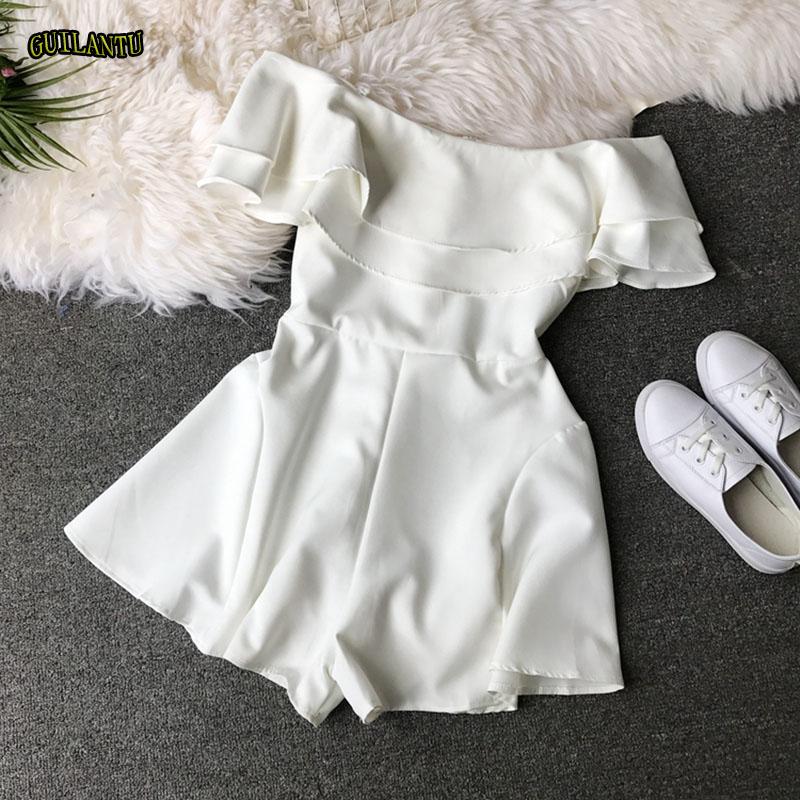 Women's Jumpsuits & Rompers Elegant Off Shoulder White Short Women Summer Loose Ruffles Playsuit Female Casual Sexy Party Beach Wide Leg Rom, Black;white
Women's Jumpsuits & Rompers Elegant Off Shoulder White Short Women Summer Loose Ruffles Playsuit Female Casual Sexy Party Beach Wide Leg Rom, Black;white