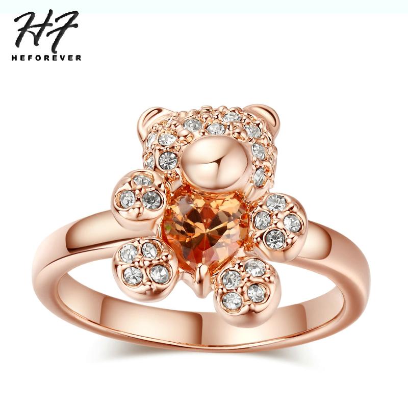 Cluster Rings Cute Little Bear Crystal For Women Girls Rose White Gold Color 3 Colors Zirconia Fashion Jewelry Kids Xmas Gift R104, Golden;silver
Cluster Rings Cute Little Bear Crystal For Women Girls Rose White Gold Color 3 Colors Zirconia Fashion Jewelry Kids Xmas Gift R104, Golden;silver