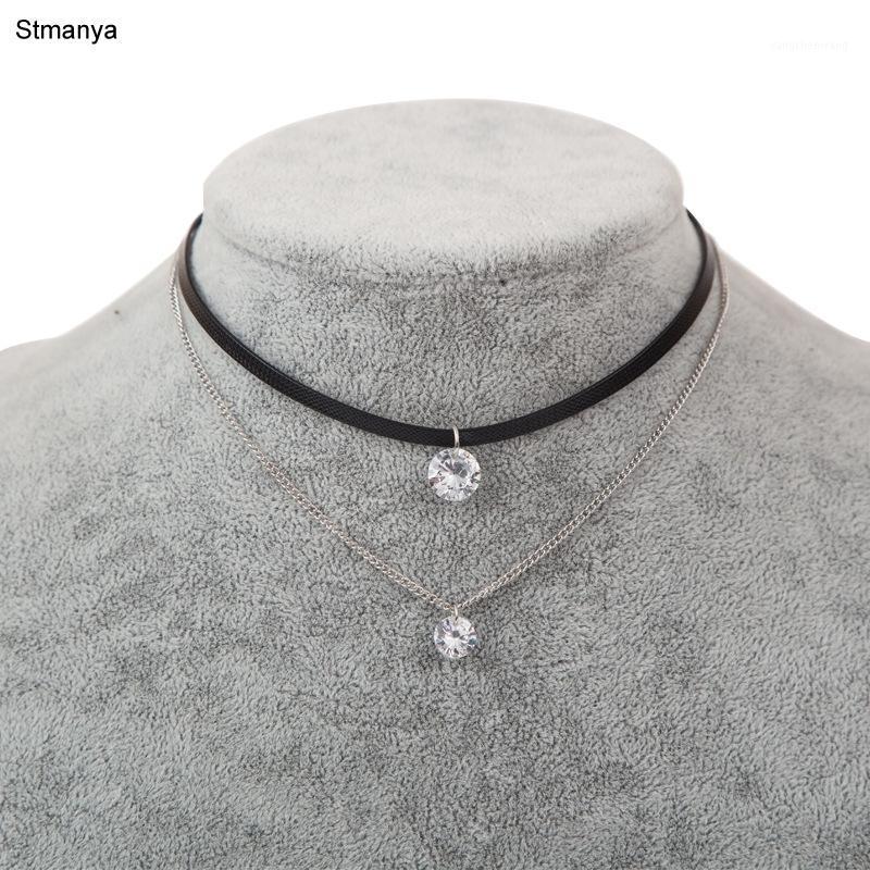 Trendy Leather Choker Necklace With Crystal Charm Layer Necklaces & Pendants For Women Girls Gift N1138 Chains
Trendy Leather Choker Necklace With Crystal Charm Layer Necklaces & Pendants For Women Girls Gift N1138 Chains