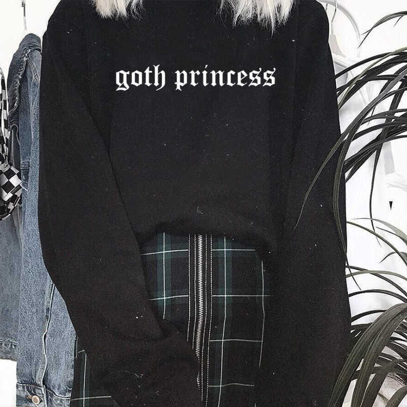 Winter female dark fun gothic princess letter print casual street Harajuku O-neck plus velvet long-sleeved sweatshirt punk 210608, Bai01
Winter female dark fun gothic princess letter print casual street Harajuku O-neck plus velvet long-sleeved sweatshirt punk 210608, Bai01