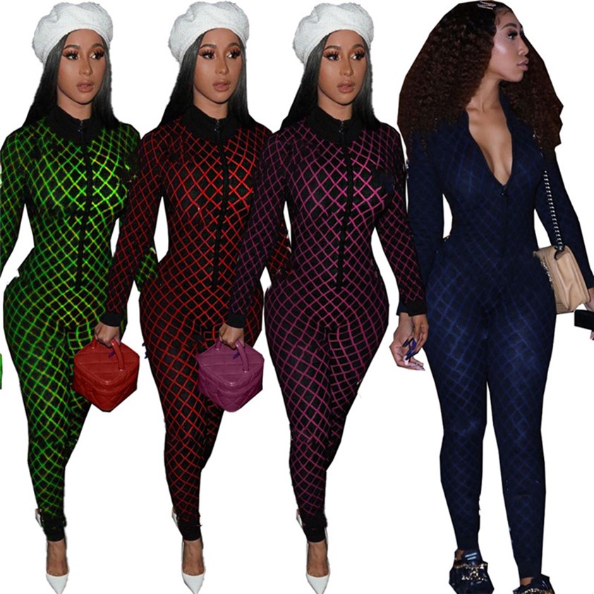 Women Jumpsuits Designer sexy rompers One piece leggings Slim tracksuits Long sleeve outfits Joggers Fall winter clothing Plaid -XL 4039, Mix color
Women Jumpsuits Designer sexy rompers One piece leggings Slim tracksuits Long sleeve outfits Joggers Fall winter clothing Plaid -XL 4039, Mix color