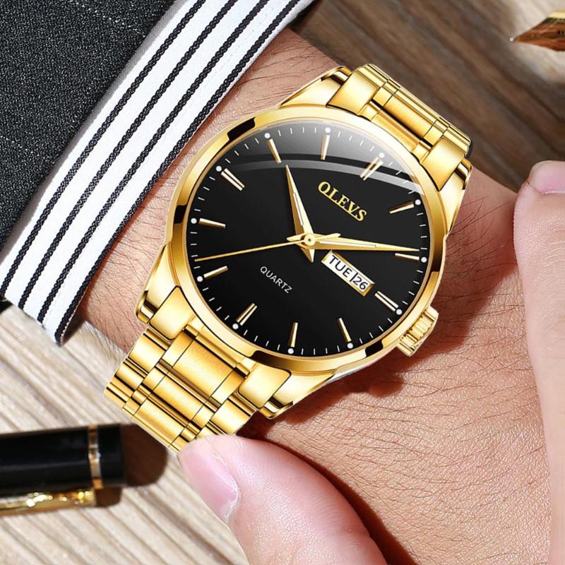 Wristwatches Man Gold Watches Top Brand Quartz Men's Stainless Steel Fashion Business Male Clock Relogio Masculino With Date, White
Wristwatches Man Gold Watches Top Brand Quartz Men's Stainless Steel Fashion Business Male Clock Relogio Masculino With Date, White