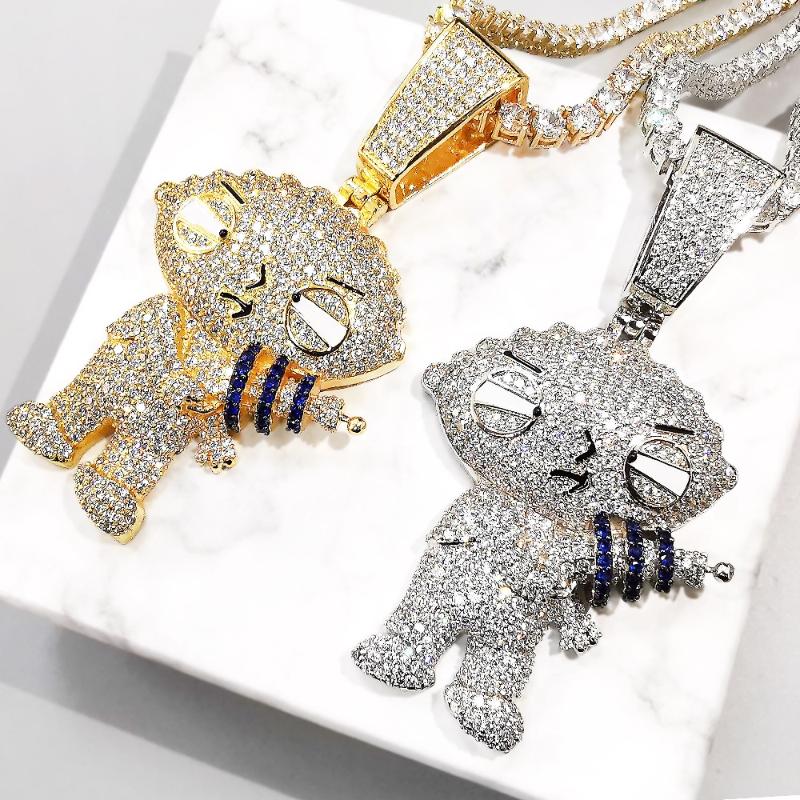Pendant Necklaces Punk Cartoon Figure Tennis With Chain Arrival Zircon Mens Necklace Fashion Hip Hop Jewelry Gifts
Pendant Necklaces Punk Cartoon Figure Tennis With Chain Arrival Zircon Mens Necklace Fashion Hip Hop Jewelry Gifts