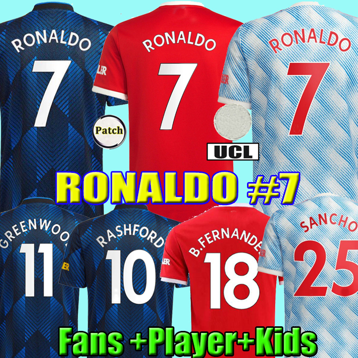 2021 Ronaldo soccer jerseys UNITED CAVANI UTD VAN DE BEEK B. FERNANDES RASHFORD GREENWOOD R.VARANE football shirt 21 22 man + kids kit Uniforms, Home
2021 Ronaldo soccer jerseys UNITED CAVANI UTD VAN DE BEEK B. FERNANDES RASHFORD GREENWOOD R.VARANE football shirt 21 22 man + kids kit Uniforms, Home