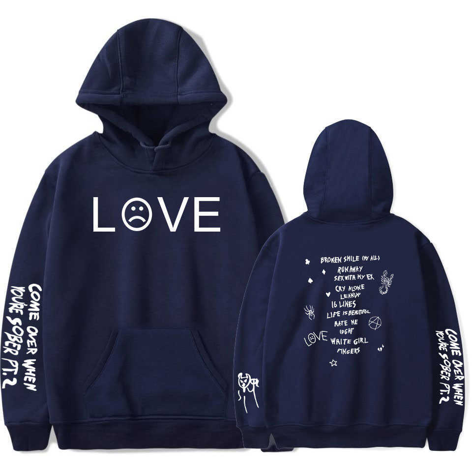Lil Peep Hellboy Hoodies Men/Women Hooded Streetwear Sweatshirts Lil Peep Fans Hoodie Harajuku Hip Hop Clothes Oversized Hoodie Y0804