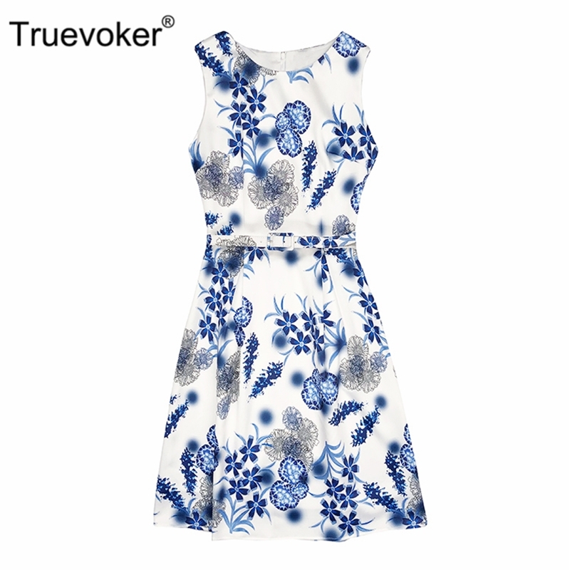Truevoker Runway Summer Dresse's High Qualit Sleeveless Blue Floral Printed Plus Size Belted Vestidos 210602
Truevoker Runway Summer Dresse's High Qualit Sleeveless Blue Floral Printed Plus Size Belted Vestidos 210602