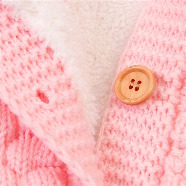 Baby Rompers Knitted Infant Boys Girls Jumpsuits Autumn Winter Soft Warm Thick Newborn Bebes Fleece Overalls 0-24M H0820