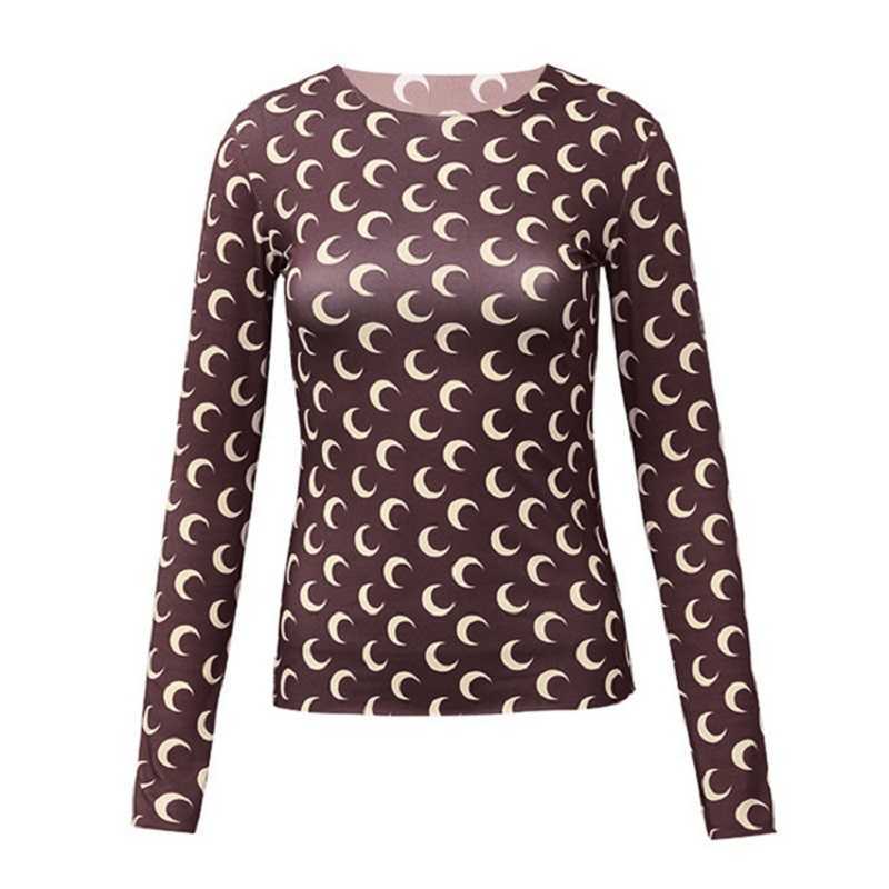 Solid Color Crescent Moon Print O-Neck & Turtleneck Long/Short Sleeves Shirt Summer Women Hot Chic Bodycon Tops Outfits S-XL Y0629, White
Solid Color Crescent Moon Print O-Neck & Turtleneck Long/Short Sleeves Shirt Summer Women Hot Chic Bodycon Tops Outfits S-XL Y0629, White