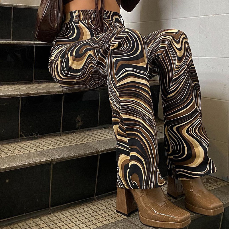 pants trousers printed women's 2021 feng shui ripple high waist drop straight fashion casual, Black;white
pants trousers printed women's 2021 feng shui ripple high waist drop straight fashion casual, Black;white