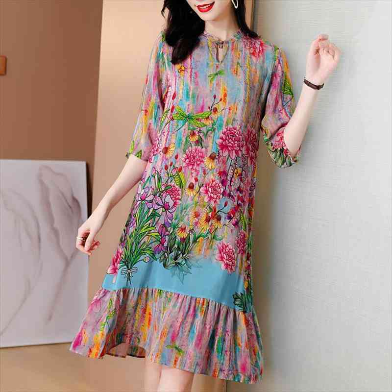 spring summer boho vintage print mulberry silk maxi dress loose 4xl plus size chiffon dress elegant women bodycon vestidos, Black;gray
spring summer boho vintage print mulberry silk maxi dress loose 4xl plus size chiffon dress elegant women bodycon vestidos, Black;gray