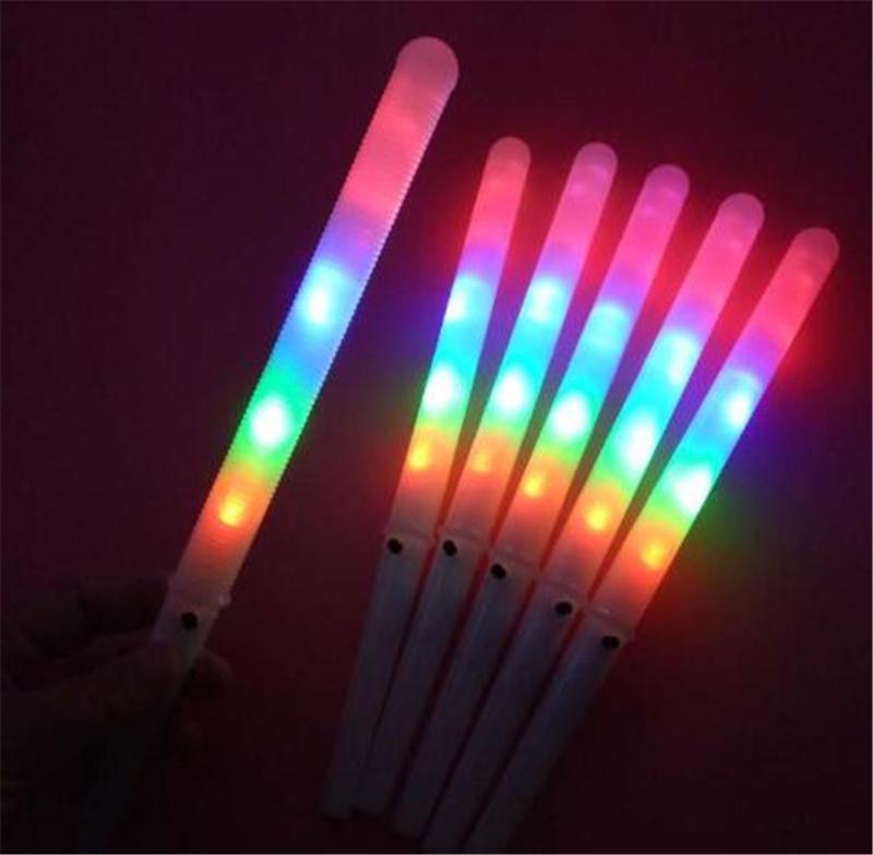 New Colorful Party LED Light Stick Flash Glow Cotton Candy Stick Flashing Cone For Vocal Concerts Night Parties DHL FY5031 sxa5