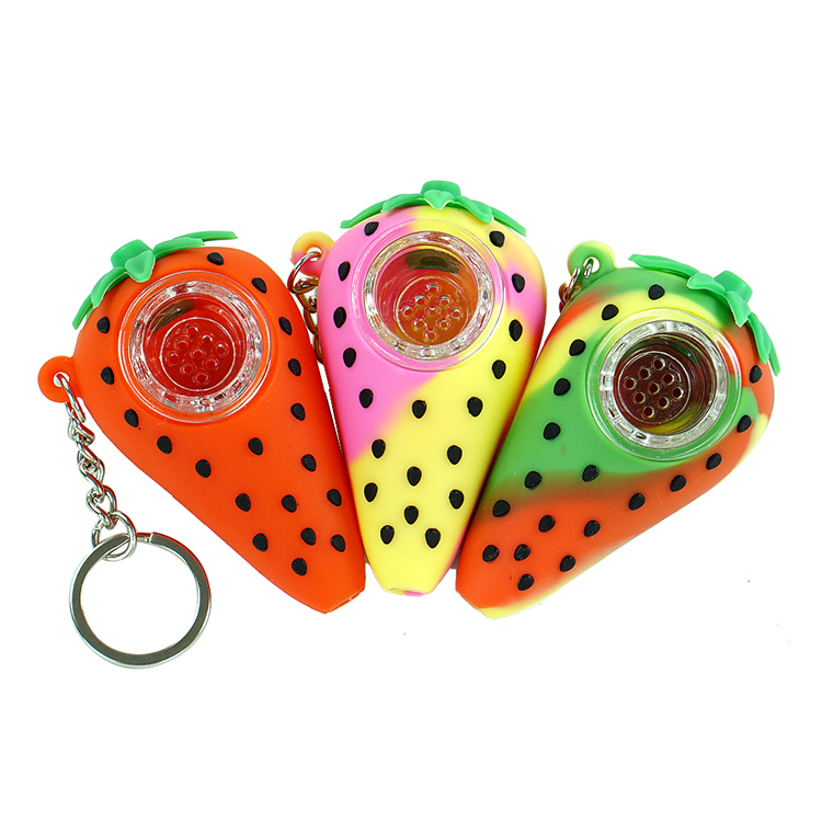 Oil Burner Pipes Strawberry Shape Silicone Hand Tobacco Smoking water Pipe Dry Herb For Silicon Bong Glass Bubbler
Oil Burner Pipes Strawberry Shape Silicone Hand Tobacco Smoking water Pipe Dry Herb For Silicon Bong Glass Bubbler